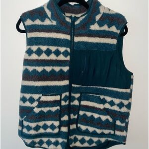Blue patterned Vest